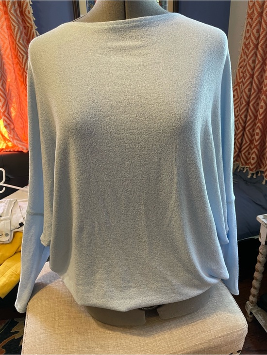 Francesca's Collections Tops - Francesca's Light Blue Knit Boatneck Top